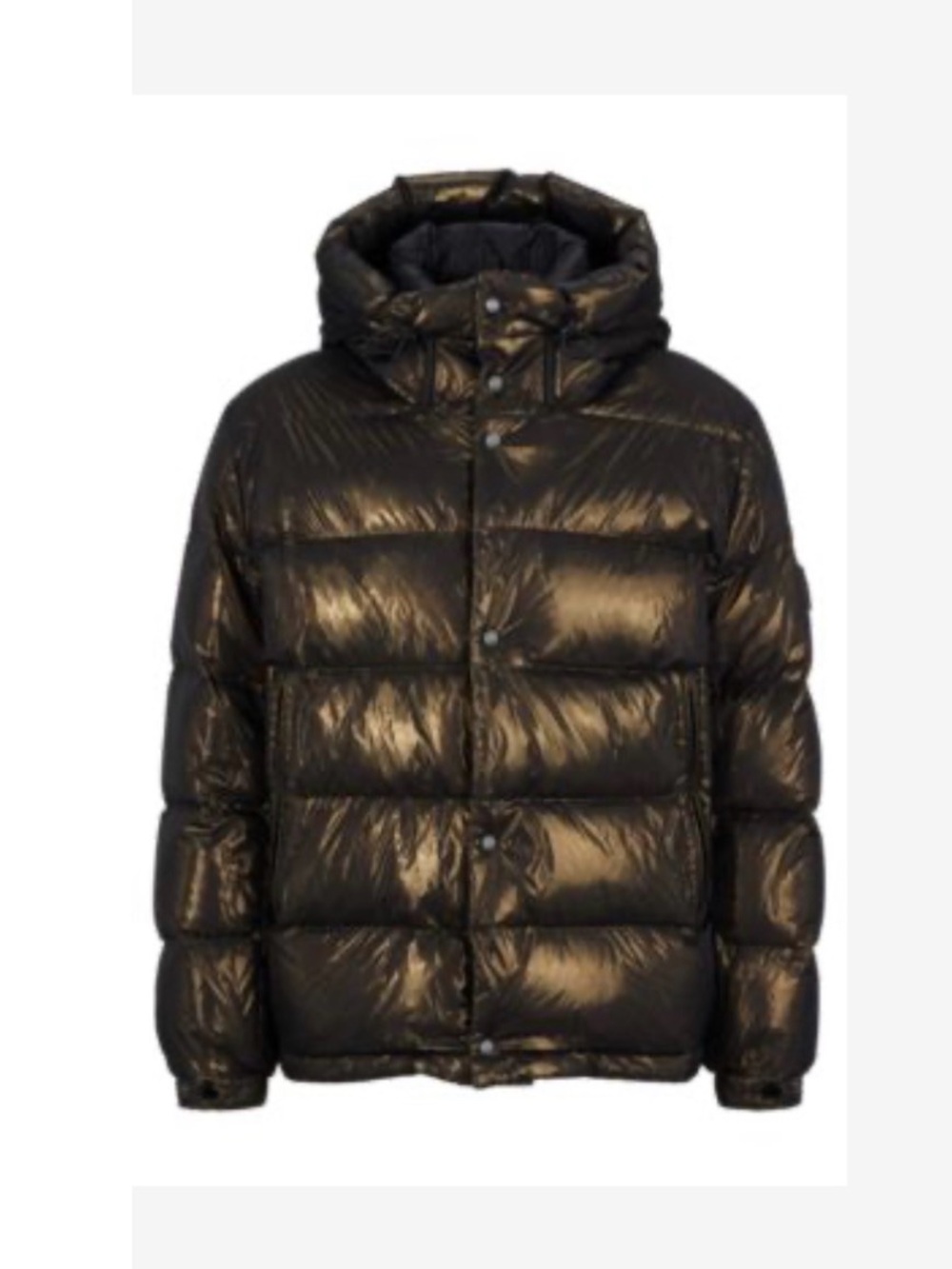 Boss Men's Gold and Black Down Jacket with Hood
